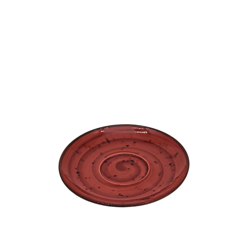 Tulu Porselen Luna Çay Fincan Tabağı-Reactive 36 Kırmızı LN01CTR36 - 1