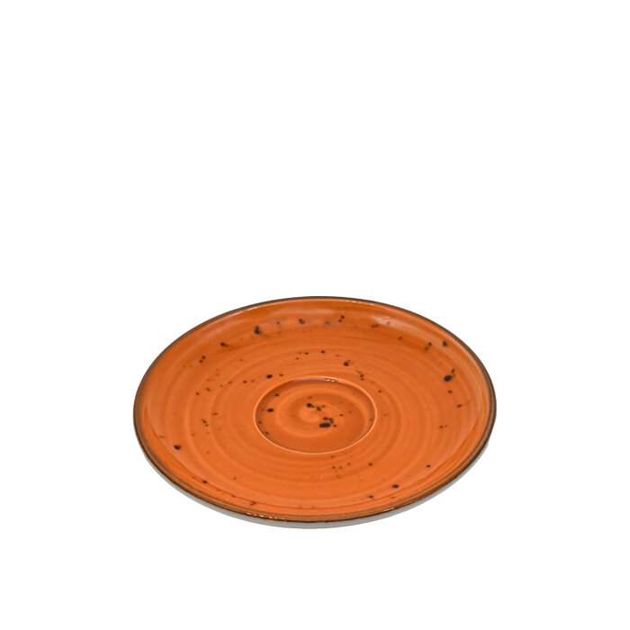 Tulu Porselen Luna Çay Fincan Tabağı-Reactive 44 Turuncu LN01CTR44 - 1