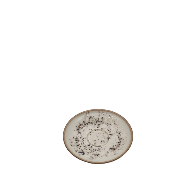 Zest Porcelain Luna Kahve Fincan Tabağı-Paris Krem - 1