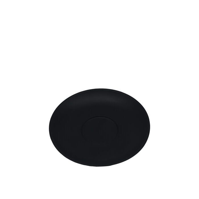 Tulu Porselen Luna Kahve Fincan Tabağı-Saten 64 Siyah LN01KTST64 - 1