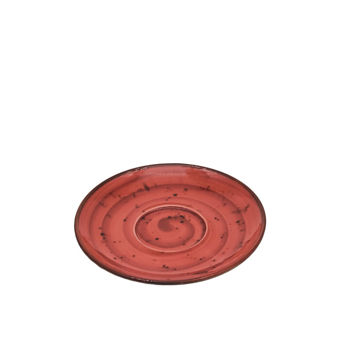 Tulu Porselen Luna Latte Fincan Tabağı - Reactıve 36 Kırmızı LN01LTR36 - 1