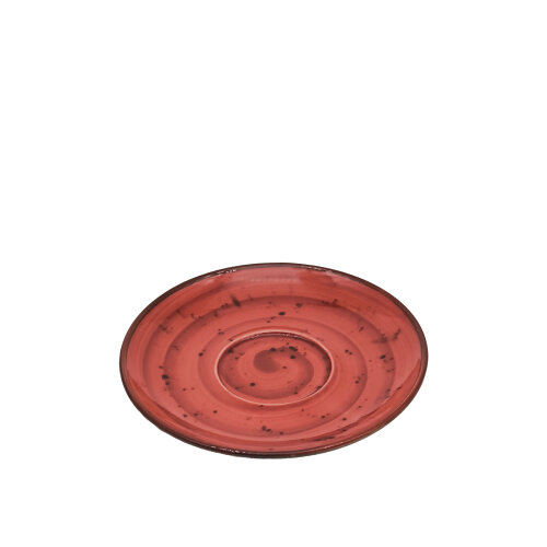 Tulu Porselen Luna Latte Fincan Tabağı - Reactıve 36 Kırmızı LN01LTR36 - TULU PORSELEN