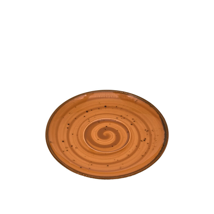 Tulu Porselen Luna Latte Fincan Tabağı - Reactıve 44 Turuncu LN01LTR44 - 1