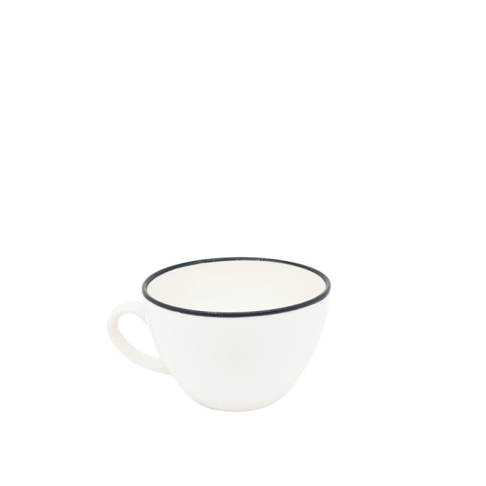Zest Porcelain Luna Latte Fincanı 339Cc -Riva Siyah - 1