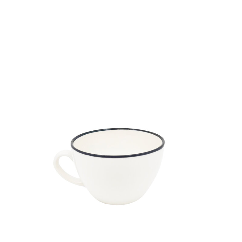 Zest Porcelain Luna Latte Fincanı 339Cc -Riva Siyah - 1