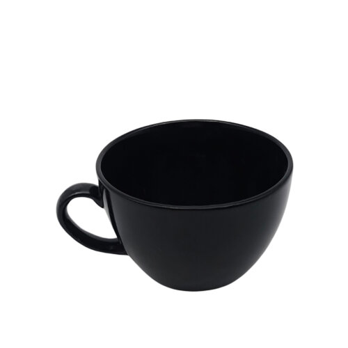 Tulu Porselen Luna Latte Fincanı-Opak 64 Siyah LN01LFOP64 - TULU PORSELEN