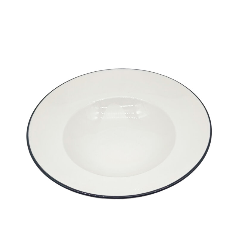 Zest Porcelain Makarna Tabağı 27Cm -Riva Siyah - 1