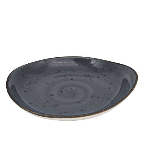 Tulu Porselen Mar Sunum Tabak 24 cm - Reactıve 67 Gri MAR24KYR67 - TULU PORSELEN