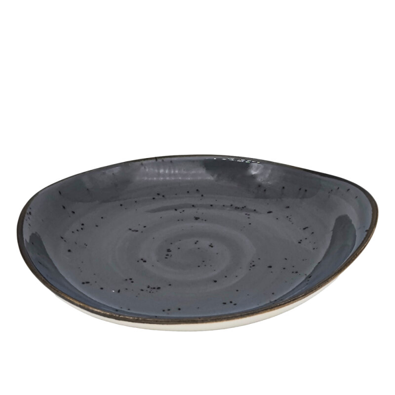 Zest Porcelain Mar Sunum Tabak 24 Cm -Paris Gri - 1