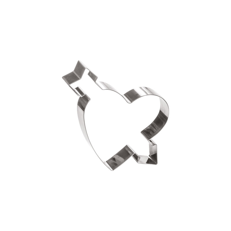 Martellato Oklu Kalp Metal 280X248,8 H 5 cm 17h5x28 - 1