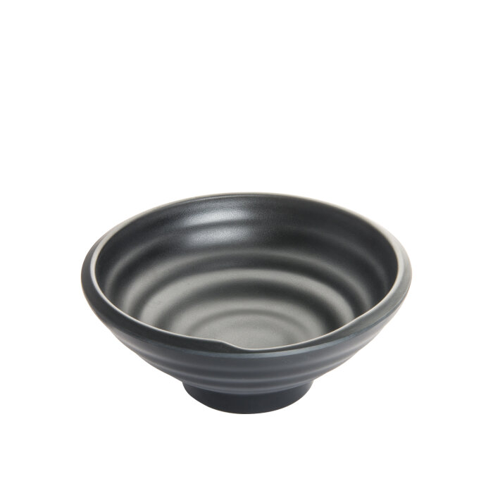 Mat Siyah Melamin Geniş Kase 22,5Cm - 1