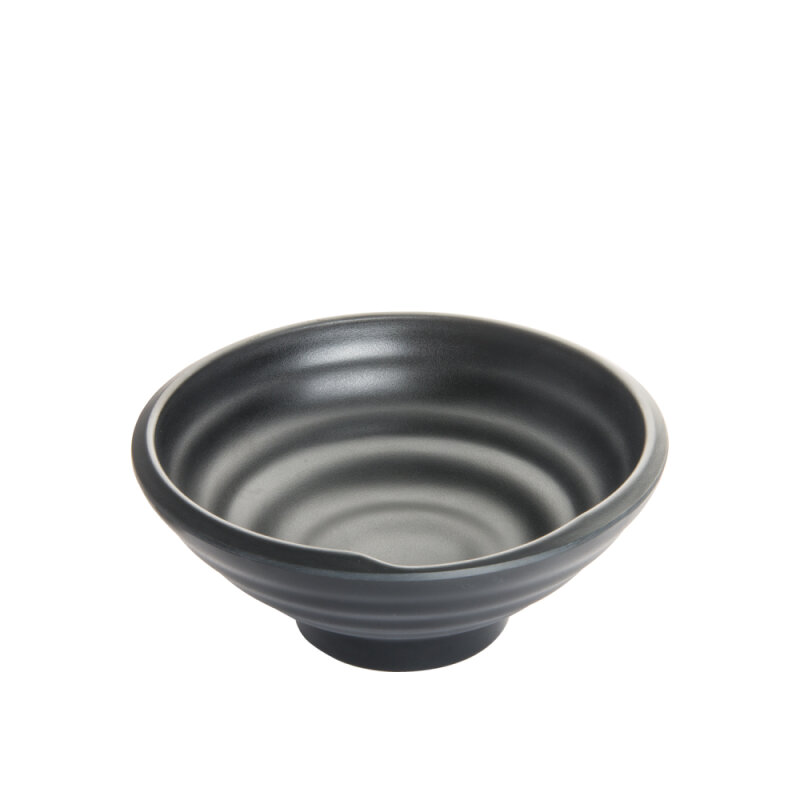 Mat Siyah Melamin Geniş Kase 22,5Cm - 1