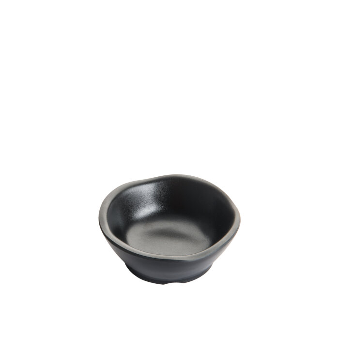 Mat Siyah Melamin Küçük Sunum Tabak 7,5Cm - 1