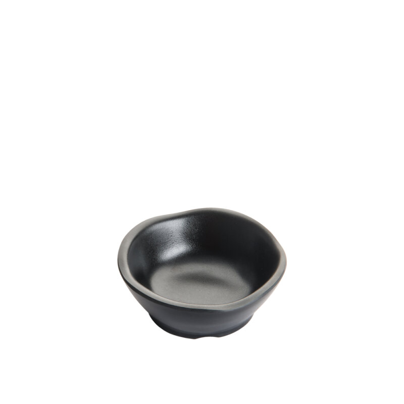 Mat Siyah Melamin Küçük Sunum Tabak 7,5Cm - 1