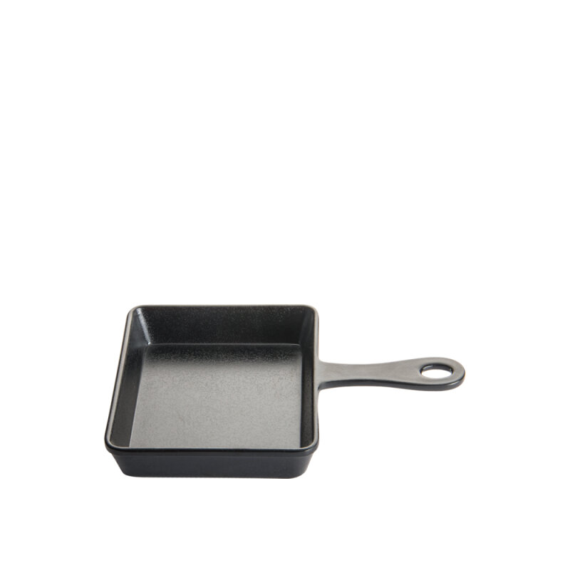 Mat Siyah Melamin Kulplu Çukur Tava 18Cm - 1