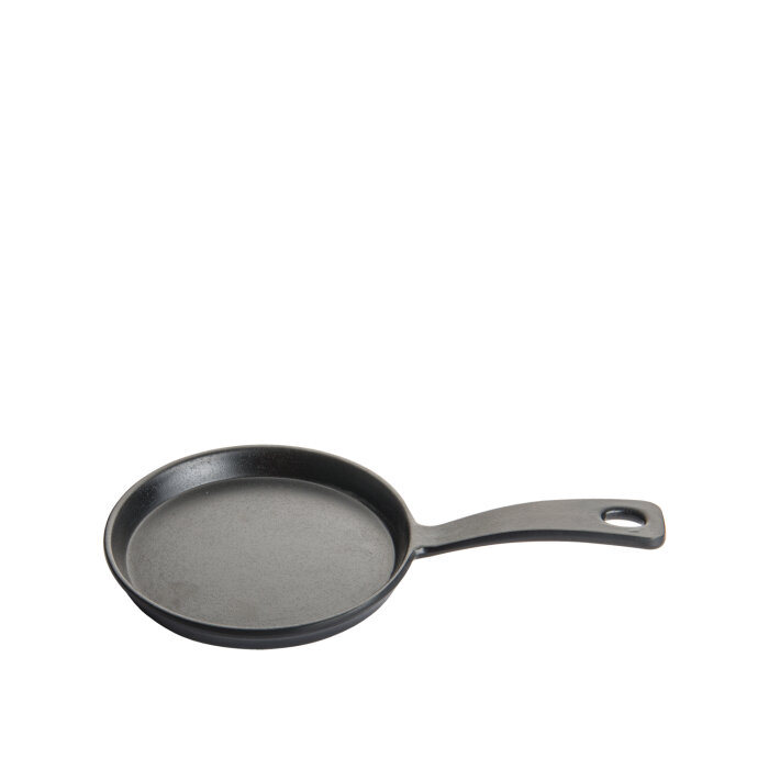 Mat Siyah Melamin Kulplu Yuvarlak Tava 22,5Cm - 1