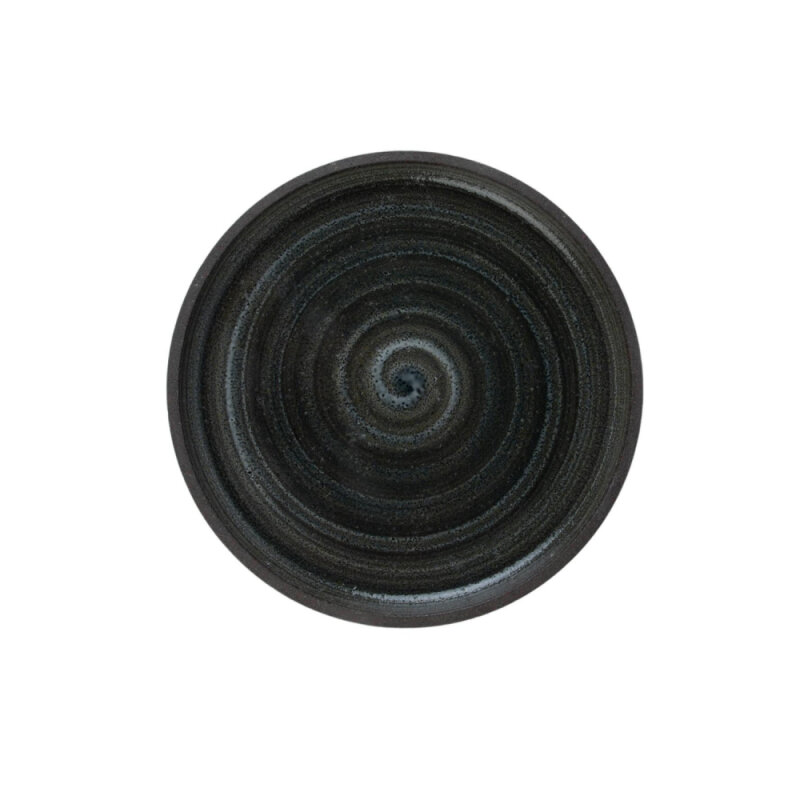 Matgusto Fuego Yuvarlak Tabak Parlak Siyah Ç:20 cm.H:3 cm. FUEGO203 - 1