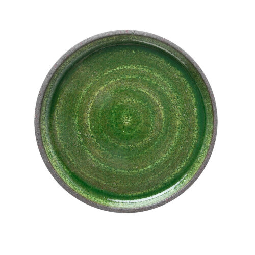 Matgusto Brava Yuvarlak Tabak Parlak Yeşil Ç:27 cm.H:3 cm. BRAVA273 - MATGUSTO