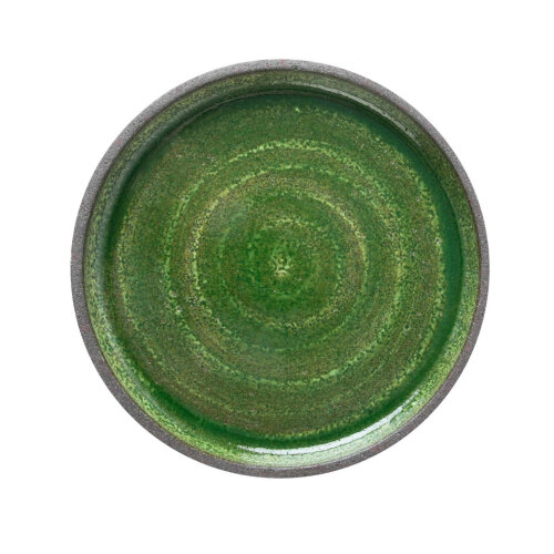 Matgusto Brava Yuvarlak Tabak Parlak Yeşil Ç:30 cm.H:3 cm. BRAVA303 - MATGUSTO