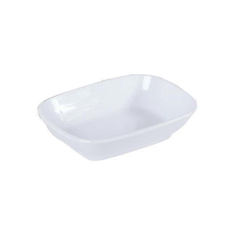 Melamin Köşeli Kayık Tabak (17X12,5 Cm) Beyaz - ÖZGÜL