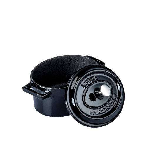 Lava Mini Tencere Siyah Oval 9x12cm. - 2