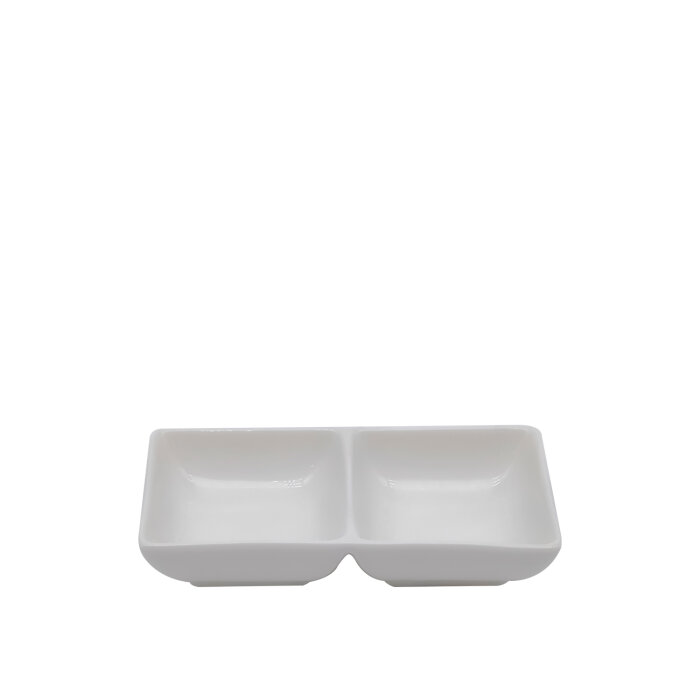 Tulu Porselen Minimal Sunum 2 Bölmeli 7X14 Meze Tb - Krem ULTA3384 - 1