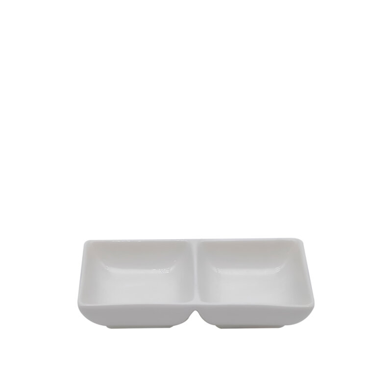 Tulu Porselen Minimal Sunum 2 Bölmeli 7X14 Meze Tb - Krem ULTA3384 - 1