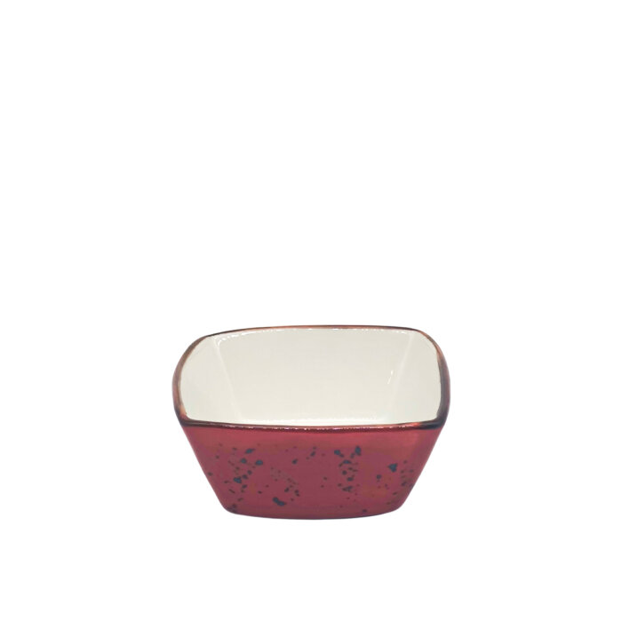 Tulu Porselen Mrt Kare Kase 11 cm - Reactıve 36 Kırmızı - 1