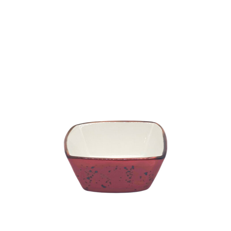 Tulu Porselen Mrt Kare Kase 11 cm - Reactıve 36 Kırmızı - 1