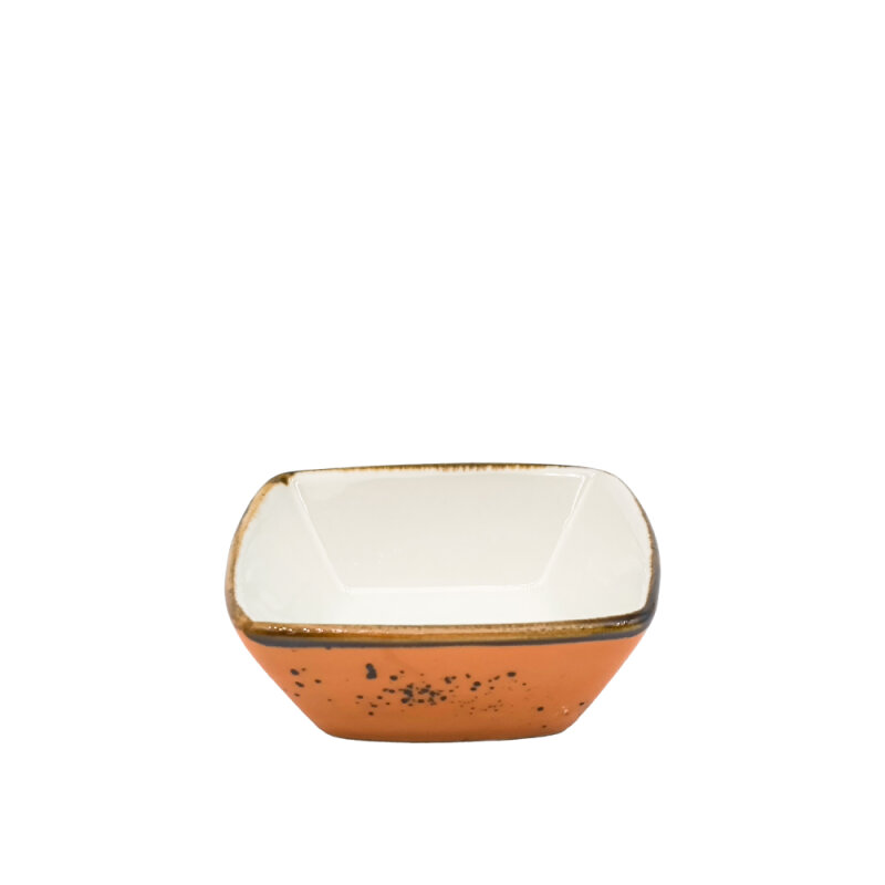 Zest Porcelain Mrt Kare Kase 9Cm -Paris Turuncu - 1
