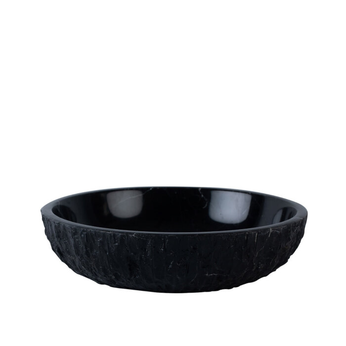 Matgusto Nero Marble Yuvarlak Kase Q:30 cm H: 7,5 cm M262N30 - 1