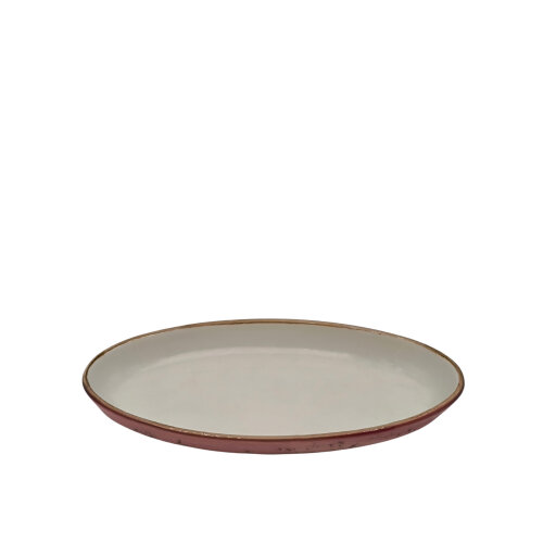 Tulu Porselen Oval Fırın Kabı 26cm – Reactıve 06 Pembe TL26OFKR06 - TULU PORSELEN