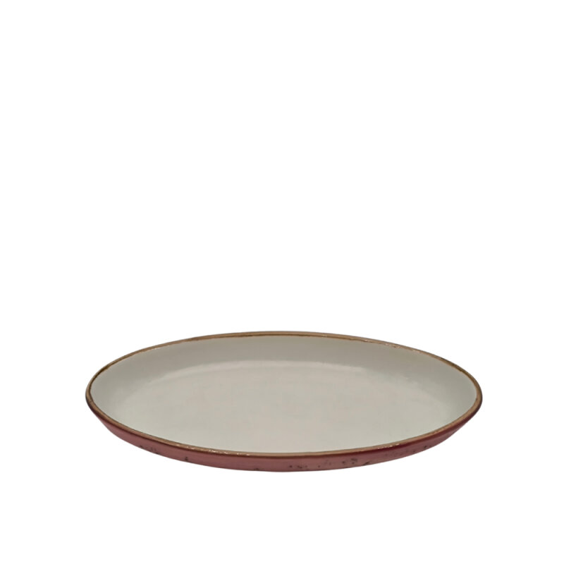 Tulu Porselen Oval Fırın Kabı 26cm – Reactıve 06 Pembe TL26OFKR06 - 1