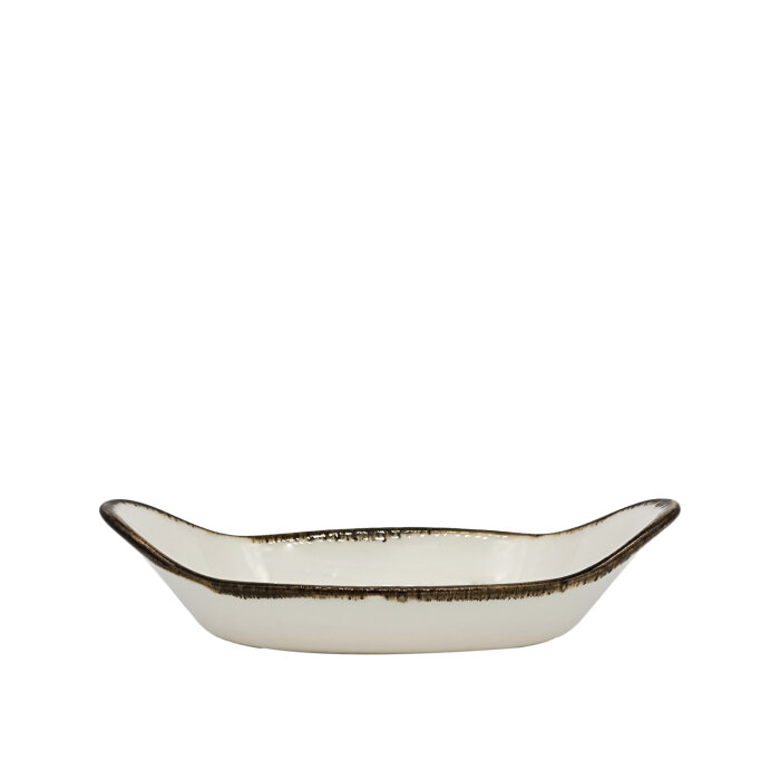 Tulu Porselen Oval Sahan Sunum 25 X 14cm - Chocolate SNM25OFKCT47 - 1