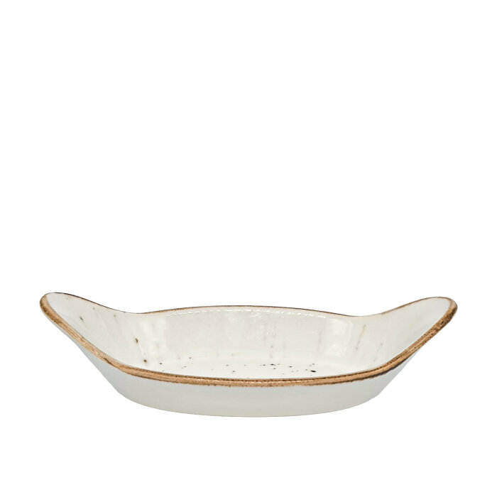 Zest Porcelain Oval Sahan Sunum 25 X 14Cm -Paris Krem - 1
