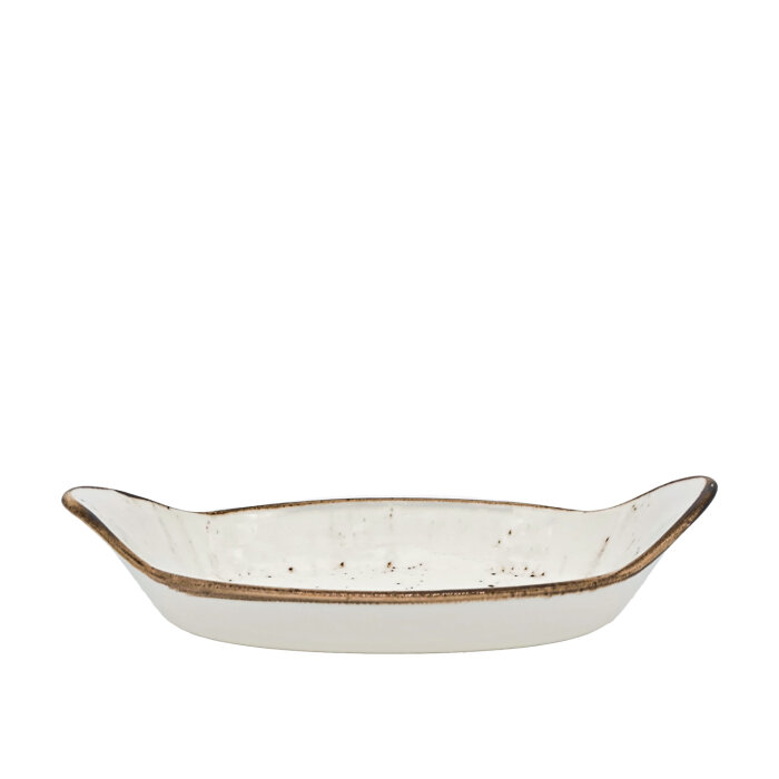Zest Porcelain Oval Sahan Sunum 30 X 17Cm -Paris Krem - 1