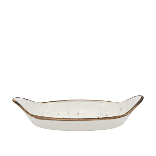 Zest Porcelain Oval Sahan Sunum 30 X 17Cm -Paris Krem - ZEST PORCELAIN