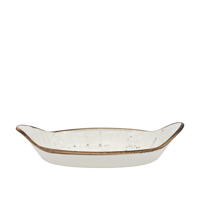 Zest Porcelain Oval Sahan Sunum 30 X 17Cm -Paris Krem - 1
