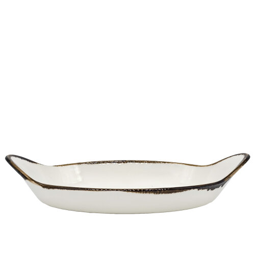Zest Porcelain Oval Sahan Sunum 34 X 19cm - Chocolate SNM34OFKCT47 - ZEST PORCELAIN