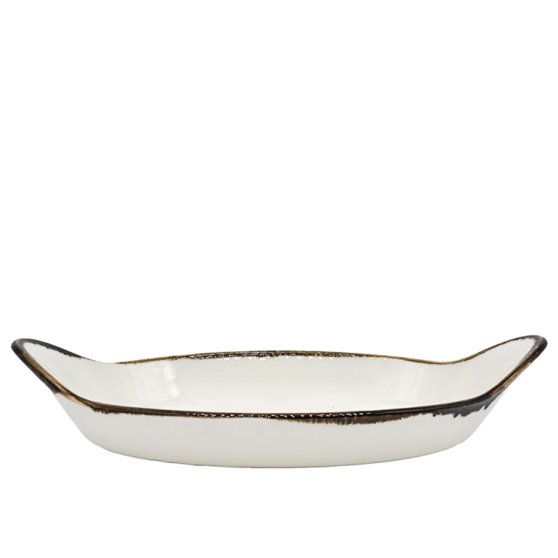 Zest Porcelain Oval Sahan Sunum 34 X 19cm - Chocolate SNM34OFKCT47 - 1