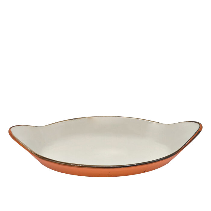 Zest Porcelain Oval Sahan Sunum 34 X 19Cm -Paris Turuncu - 1