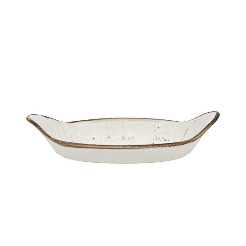 Zest Porcelain Oval Sahan Sunum 34 X 19Cm -Paris Krem - ZEST PORCELAIN
