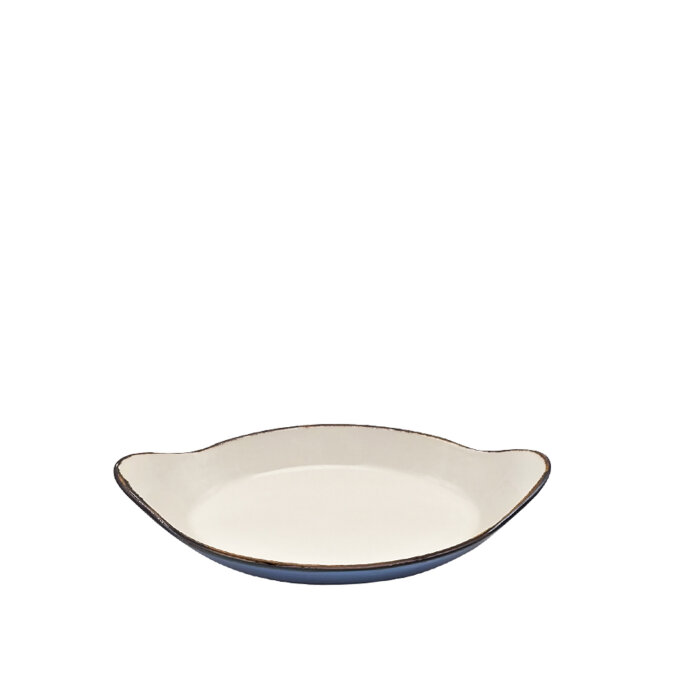 Tulu Porselen Oval Sahan Sunum 34 X 19 cm - Reactıve 93 Mavi - 1