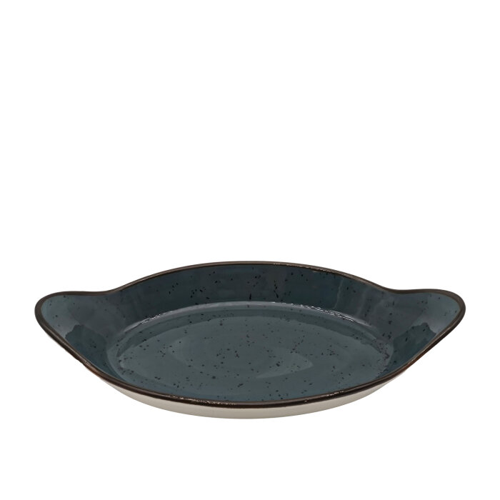 Tulu Porselen Oval Sahan Sunum 34 X 19cm - Reactıve 96 Mavi SNM34OFKR96 - 1