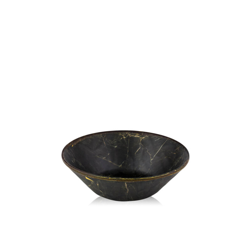 Özgül Hw Rölyefli Yuvarlak Kase 34 Cm Abanoz - 1