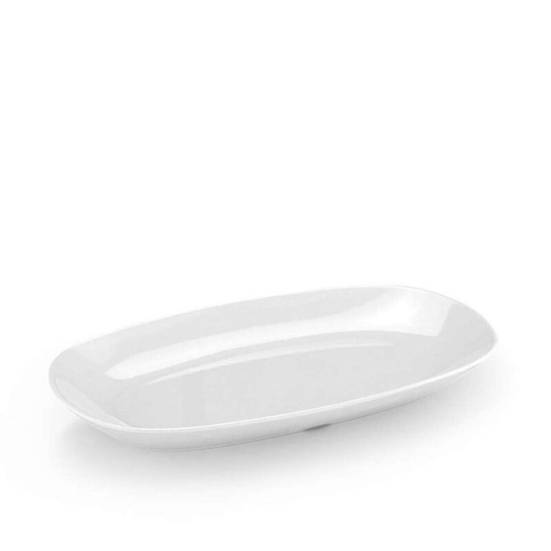Özgül Porelin Beyaz Kayık Tabak 34X20 Cm. - 1