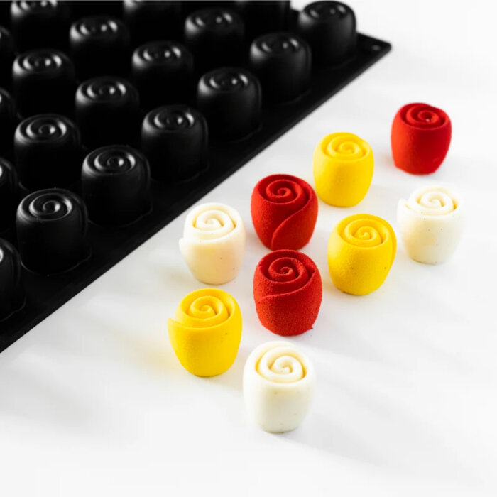 Pavoni Gül 400X300 mm Silikon Kalıp PX43109S - 1