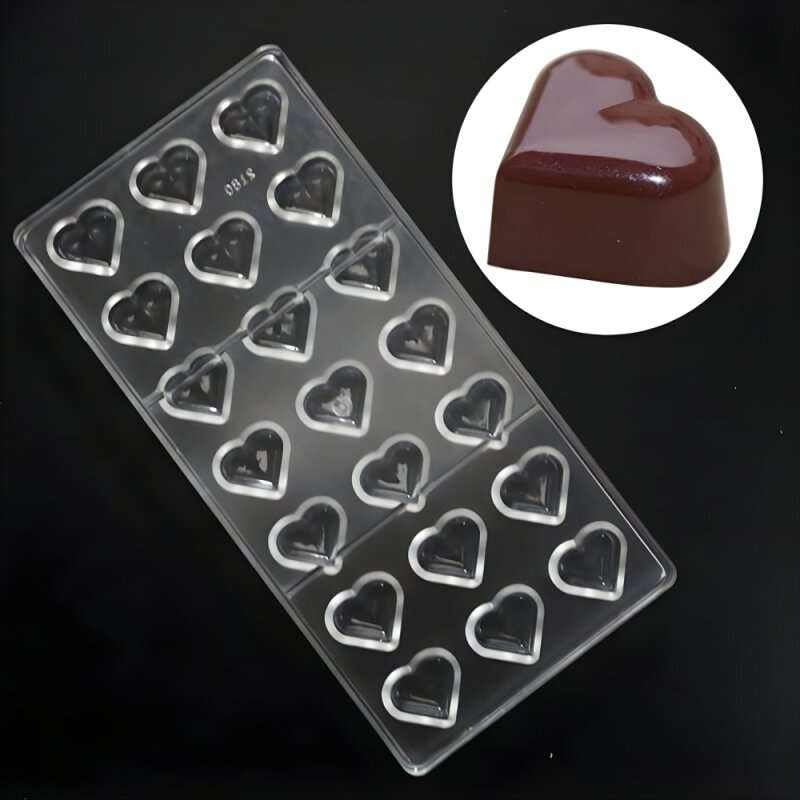 Shunda Polikarbonat Kalp Çilkolata Kalıbı 21 Li - 1