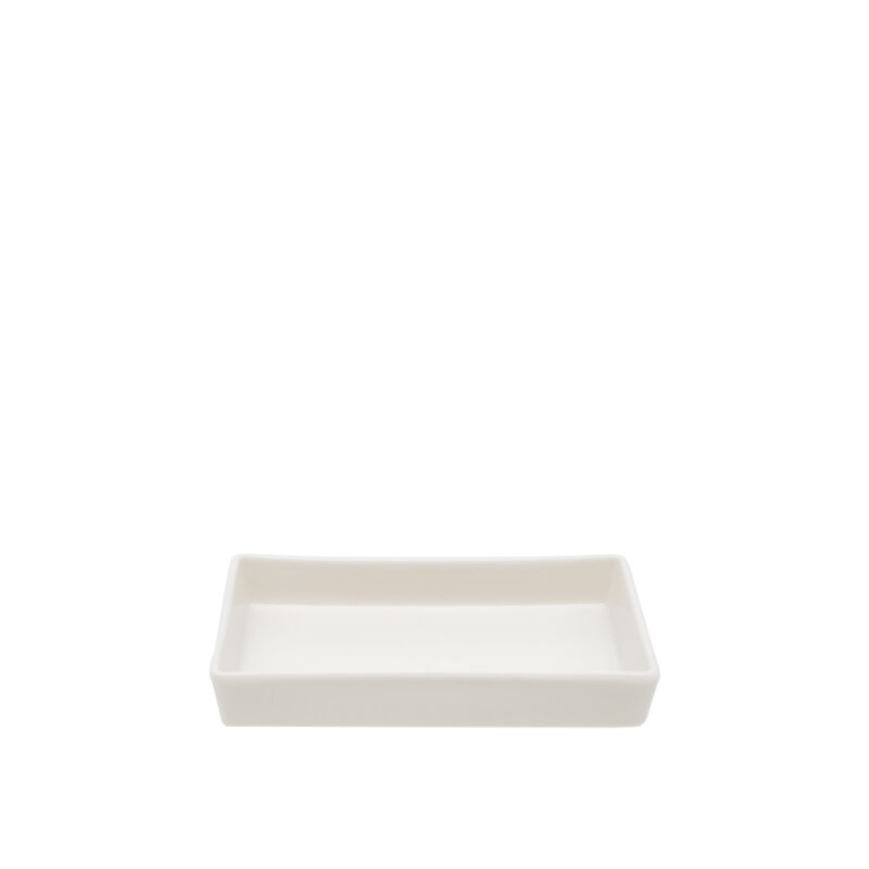Tulu Porselen Pera 15X8X2 Dikdörtgen Kase-Saten Beyaz - 1