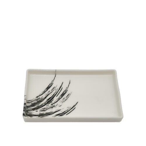 Tulu Porselen Pera 19X12X2 cm Kayık - Cresent Siyah PRA19KYDB1579 - TULU PORSELEN